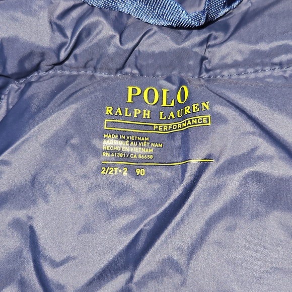 Polo Ralph Lauren Navy Blue Puffer Jacket Size 2 Toddler with Snap-off Hood - Picture 10 of 11